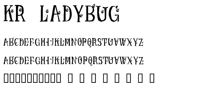 KR Ladybug font